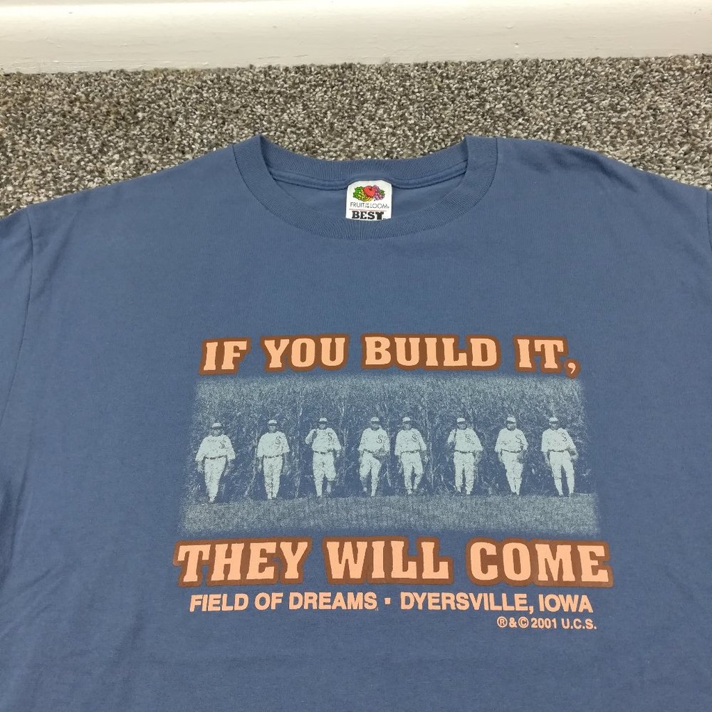 Vintage 2001 Field of Dreams T-Shirt If You Build it They Will Come Mens Large